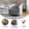 Merrick Lane Wyn Upholstered Club Style Barrel Chair with Sloped Armrests and 360 Degree Swivel Base in a Vinyl Wrap